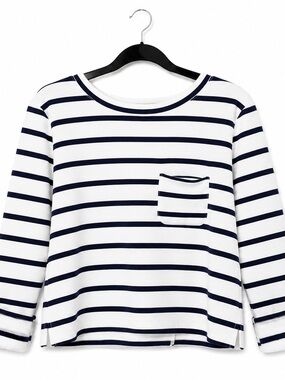 Bishop +Young striped sweatshirt with tie back detail
